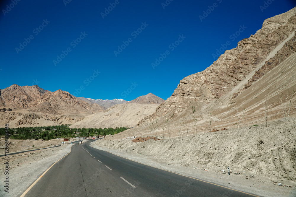 Leh town in embrace of the mountains, Ladakh, India. Leh town in embrace of the mountains, Ladakh, India.