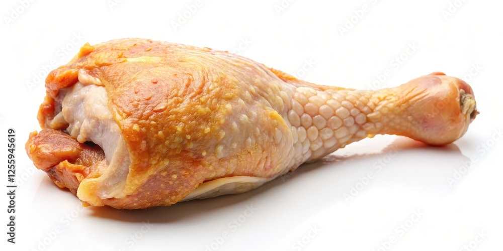 Roasted Chicken Drumstick on White Background Roasted Chicken Drumstick on White Background