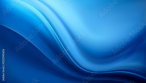 A smooth, abstract background featuring flowing waves of varying shades of blue, creating a sense of depth and tranquility.