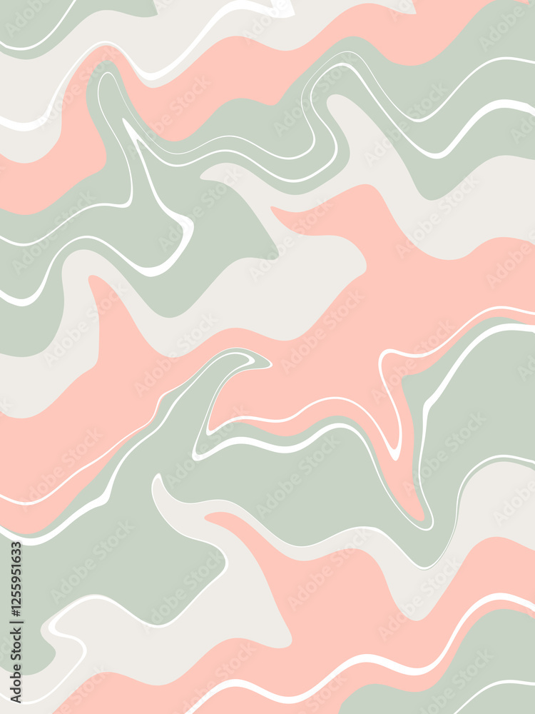Fototapeta premium Green pink abstract background. Illustration for banner, poster, card