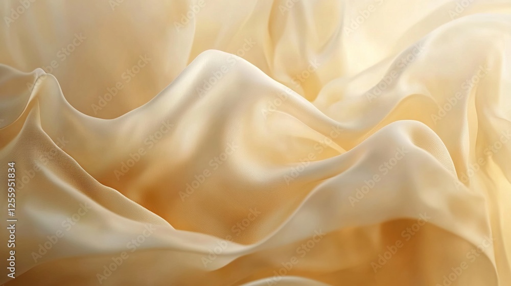 Fototapeta premium The Luxurious Fluidity of Interwoven Gold and White