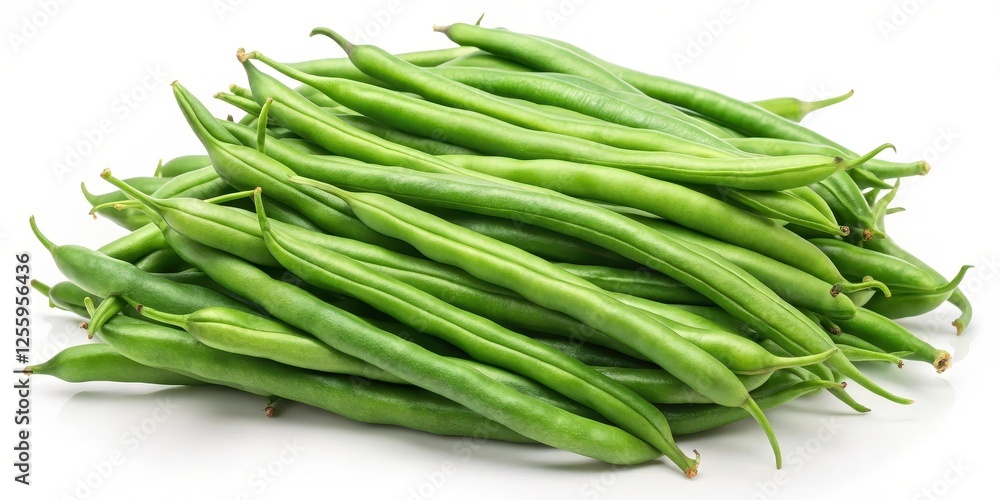 Green Beans on White Background Green Beans on White Background