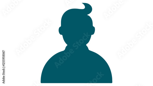 profile picture shape for person, human shape vector illustration cartoon style
