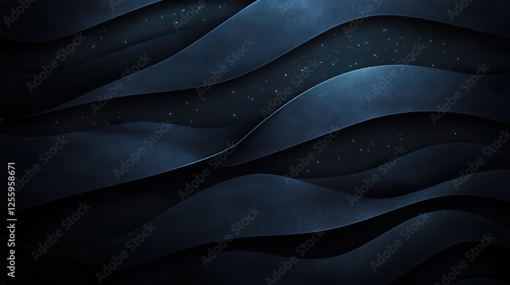 Fototapeta premium The Modern Dynamic Design of Dark Blue Waves