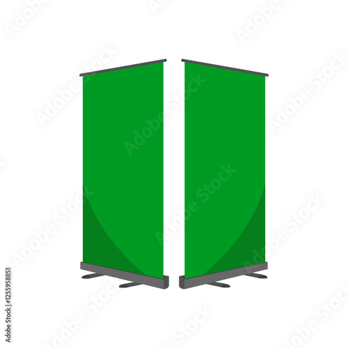 Roller Banner, Exhibition Vector illustration Isolated