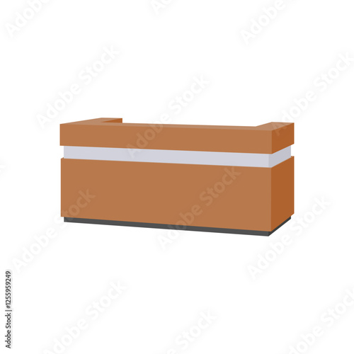 Reception Desk, Exhibition Vector illustration Isolated
