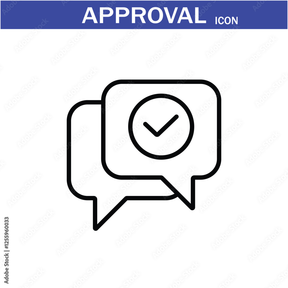 Approval icon. Containing accept, certified, thumps up, agreement, approve, validation, seal approved, confirmation and decision icons. Vector Line Icon set art by illustrator eps 10 Approval icon. Containing accept, certified, thumps up, agreement, approve, validation, seal approved, confirmation and decision icons. Vector Line Icon set art by illustrator eps 10