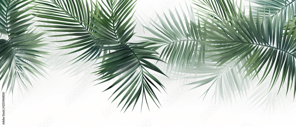 Isolated Palm Leaves on White Background Isolated Palm Leaves on White Background