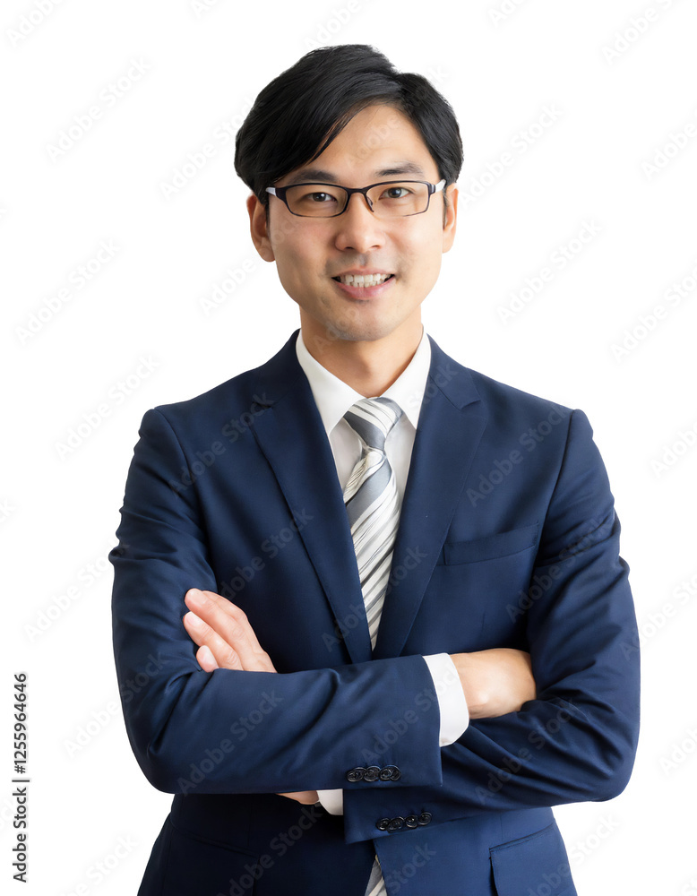 Portrait of only one Man. White Background. Portrait of only one Man. White Background.