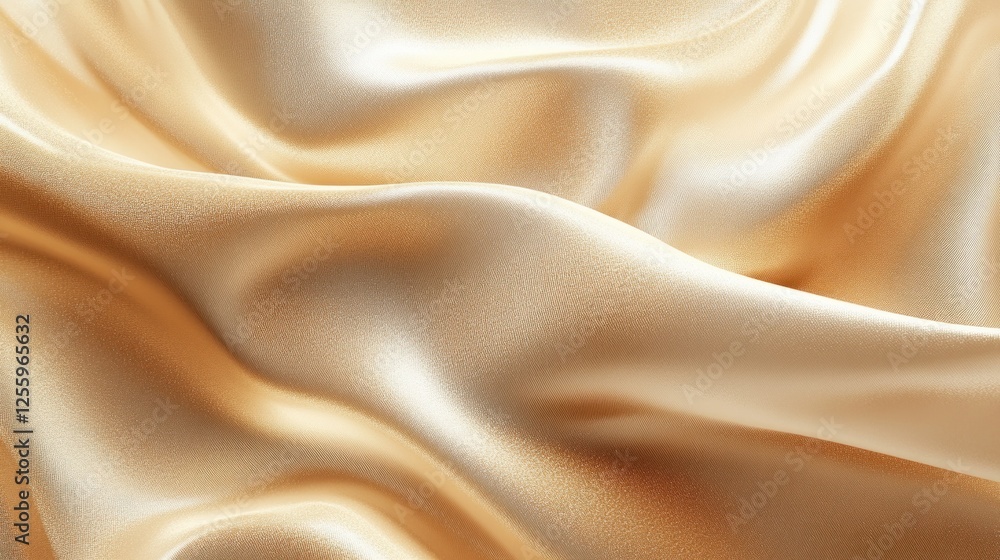 Fototapeta premium Luxurious Golden Silk Fabric Texture