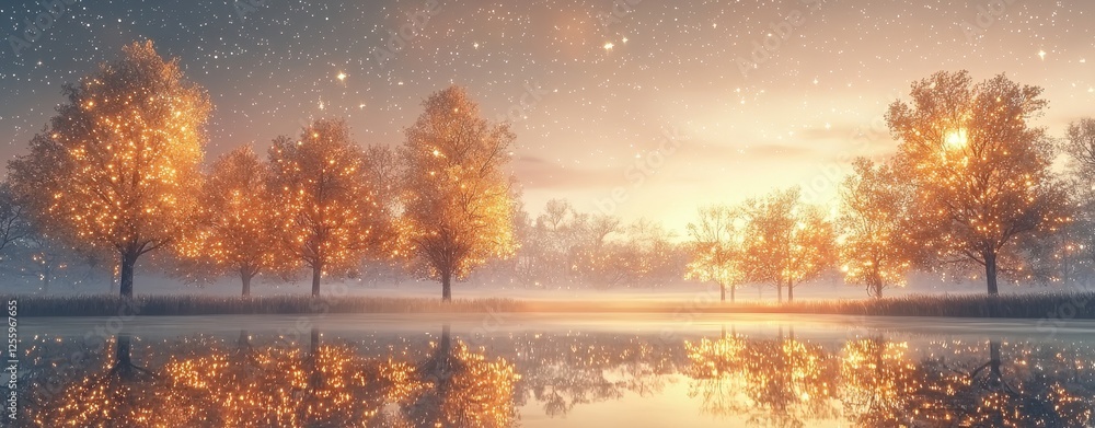 Cosmic Minimalist Surreal Scenery,Stunning Sunrise Over Reflective Autumn Trees Serene Lake Landscape Photography Cosmic Minimalist Surreal Scenery,Stunning Sunrise Over Reflective Autumn Trees Serene Lake Landscape Photography