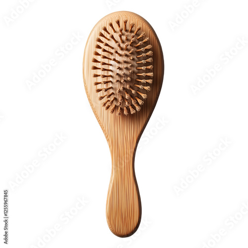 wooden comb isolated on white background