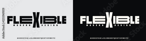 Modern Font. Upper case Lower case Number Typography urban style alphabet condensed fonts for fashion, sport, technology, digital, movie, logo design, vector illustration
