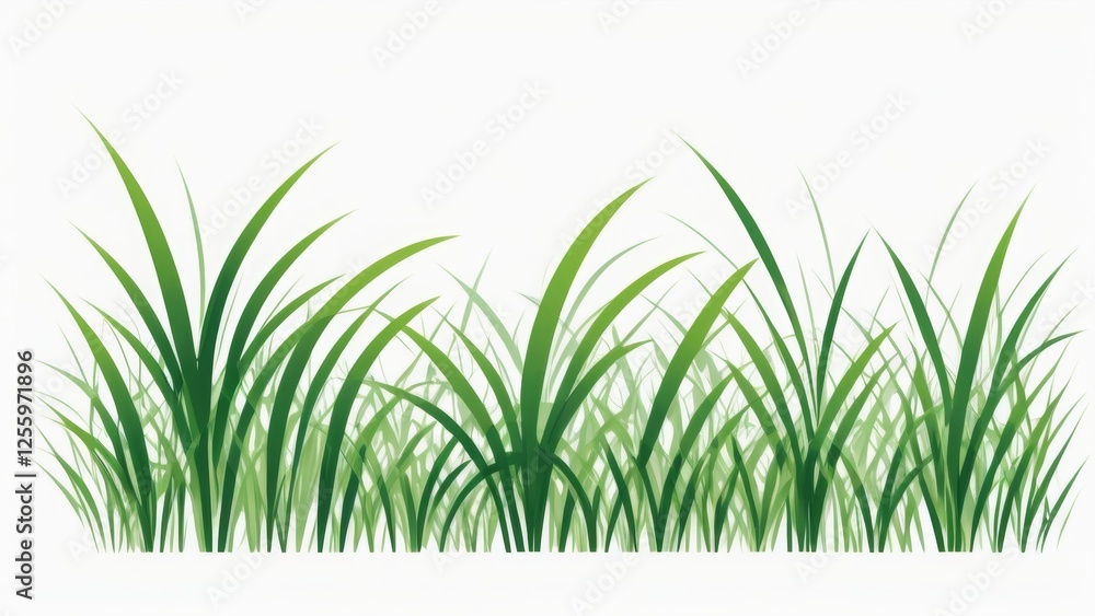 Obraz premium green grass isolated on white