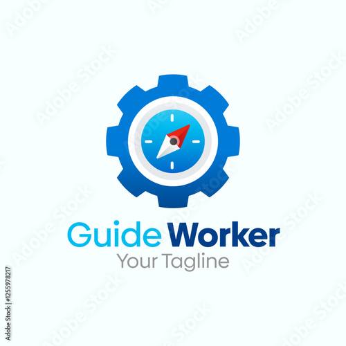 Free Download Guide Worker Logo Design Template. Good for Business, Agency, Community and Organization - GFXLoad