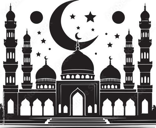 vector illustration of mosque