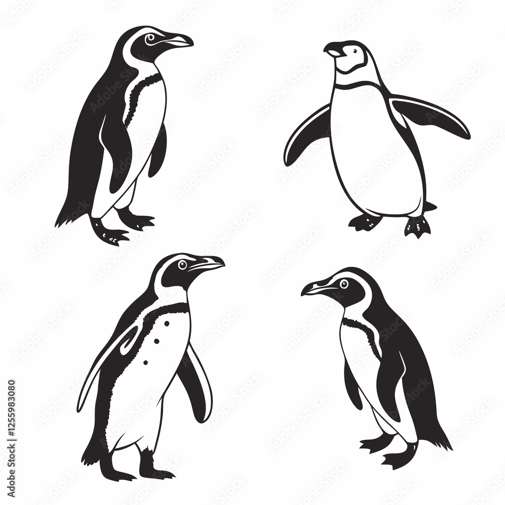 Obraz premium penguin vector illustration