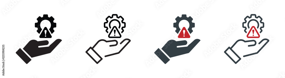 Risk management vector icons set. Risk management icon Risk management vector icons set. Risk management icon