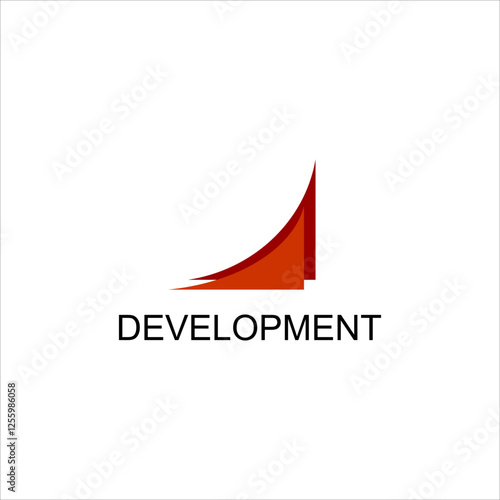 graphic economic development vector increase grow up logo design