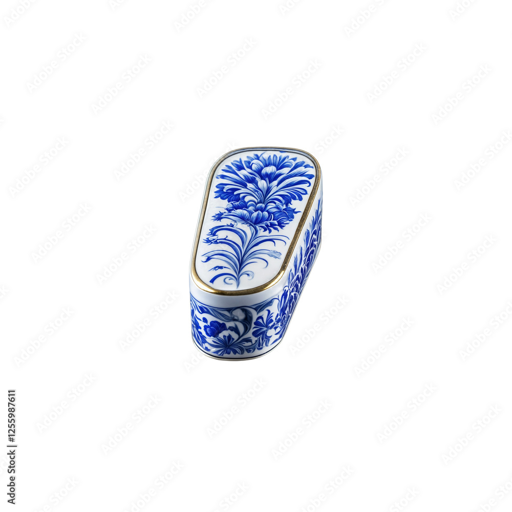 Comma is designed in a porcelain style, featuring intricate blue floral patterns like Delftware or fine Chinese porcelain. Gold-trimmed edges add an elegant, luxurious touch. Comma is designed in a porcelain style, featuring intricate blue floral patterns like Delftware or fine Chinese porcelain. Gold-trimmed edges add an elegant, luxurious touch.
