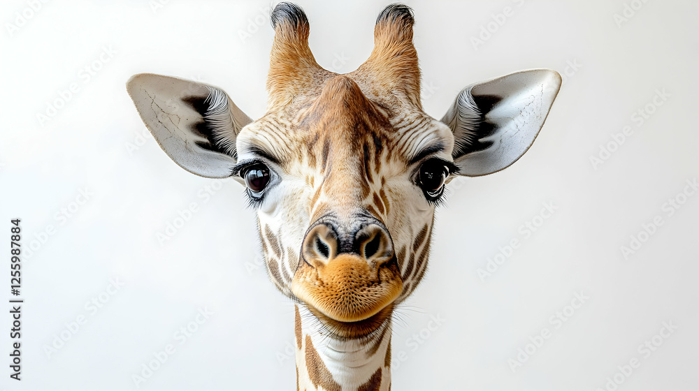 Fototapeta premium Photo - Curious Giraffe Portrait, Wildlife, Safari, Africa, Nature, Animal, Mammal, Zoo, Wild, Eyes