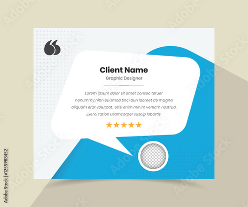 Client feedback or customer review social media testimonial post template design