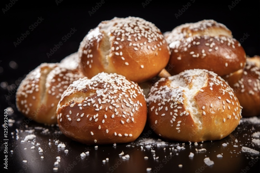 Delicious Salted Soft Pretzel Bites on Wooden Board - A Savoury Snack with Perfectly Salted Texture Delicious Salted Soft Pretzel Bites on Wooden Board - A Savoury Snack with Perfectly Salted Texture
