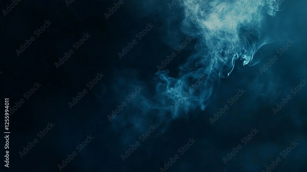 Blue smoke swirls, dark background, abstract art (1) Blue smoke swirls, dark background, abstract art (1)