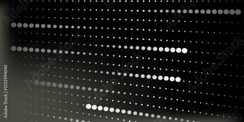 Abstract grunge grid polka dot halftone background pattern. Spotted black and white line illustration. Textures.