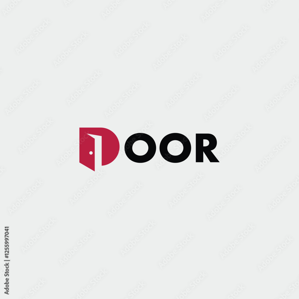 Modern Door Home Property Interiors Logo Design vector Modern Door Home Property Interiors Logo Design vector