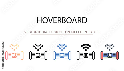 Hoverboard icon design with white background stock illustration