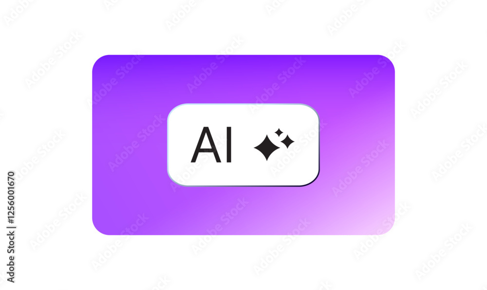 AI button. Vector illustration. AI button. Vector illustration.