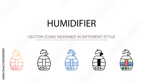 Humidifier icon design with white background stock illustration