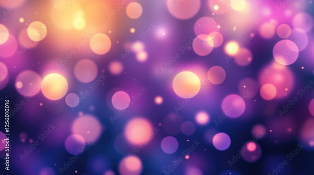 Violet bokeh light background, Abstract purple blurry unfocused sparkle glitter purple bokeh background wallpaper with copy space. Sparkling purple dust abstract violet luxury decoration background.