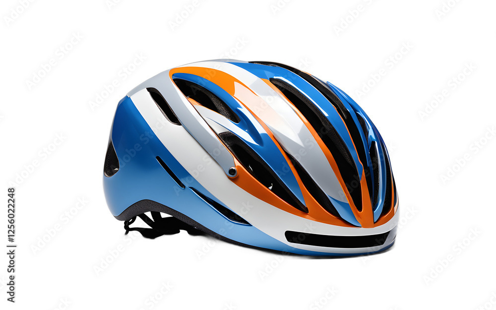 A high-performance track cycling helmet with a visor, isolated on a empty plain background A high-performance track cycling helmet with a visor, isolated on a empty plain background