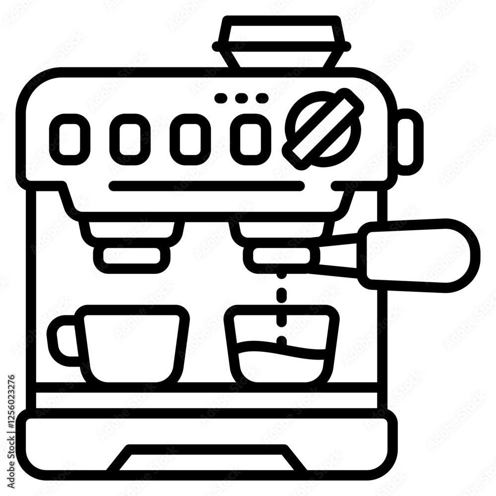 coffee maker icon. home appliance icon line style. perfect use for logo, presentation, website, and more. modern icon design outline style coffee maker icon. home appliance icon line style. perfect use for logo, presentation, website, and more. modern icon design outline style