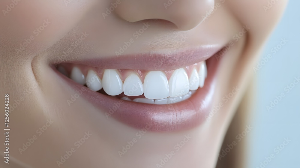 Closeup portrait of a beautiful young woman with a confident joyful and radiant smile revealing her healthy gleaming white teeth The facial expression exudes a sense of happiness positivity Closeup portrait of a beautiful young woman with a confident joyful and radiant smile revealing her healthy gleaming white teeth The facial expression exudes a sense of happiness positivity