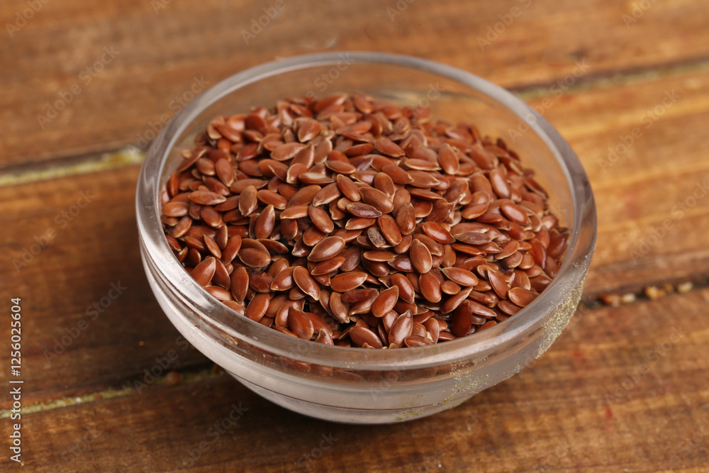 A bowl of flax seeds A bowl of flax seeds