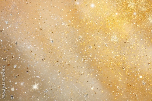 Golden glitter texture, cosmic background, design element