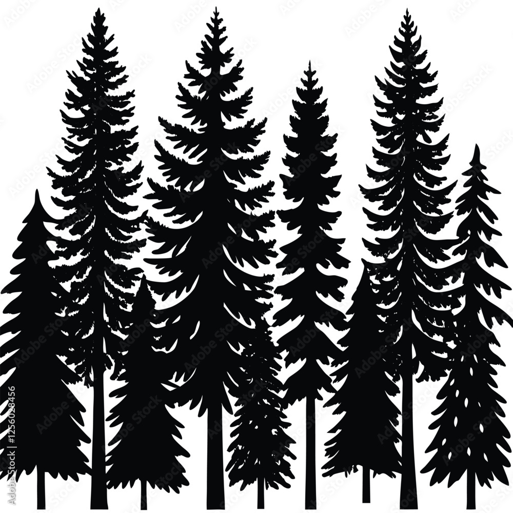 Obraz premium silhouettes of trees