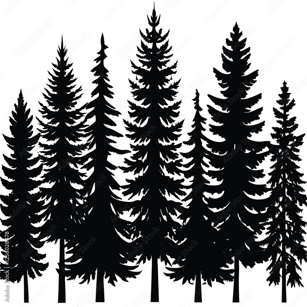 Obraz premium silhouettes of trees