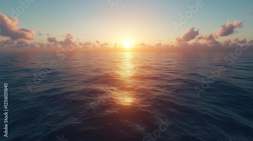 Breathtaking ocean sunset with vibrant colors reflecting over calm waves