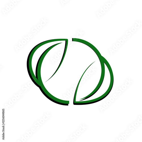 Wallpaper Mural circular leaf icon, simple flat style, illustration, logo sign symbol pictogram template, for ui or ux isolated on white for mobile app, editable Torontodigital.ca