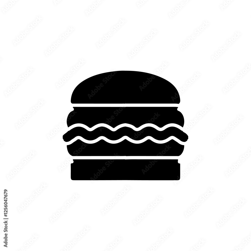 burger icon Flat symbol set outline burger icon Flat symbol set outline