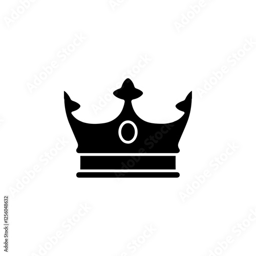 crown icon Flat symbol set outline
