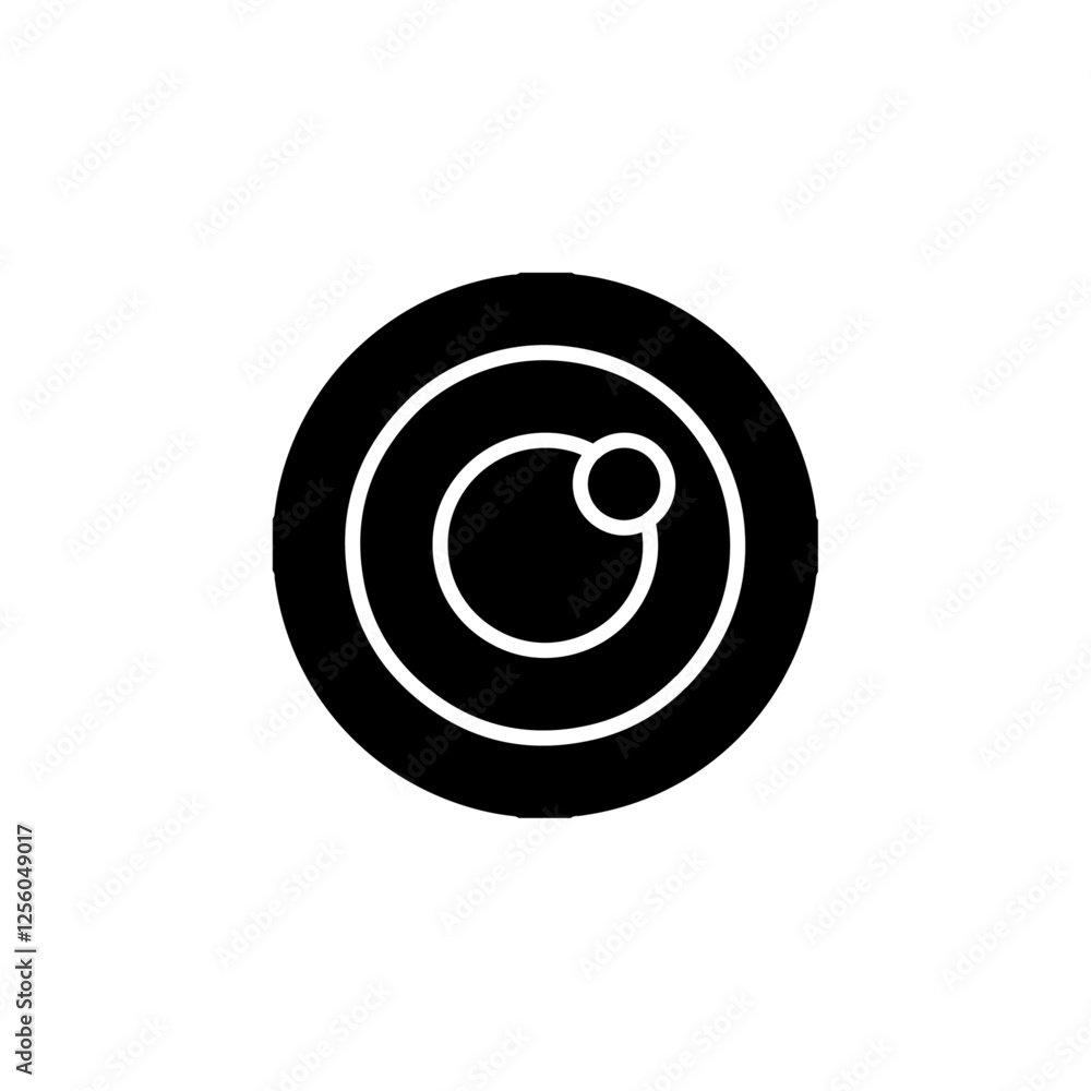 eye ball icon Flat symbol set outline eye ball icon Flat symbol set outline