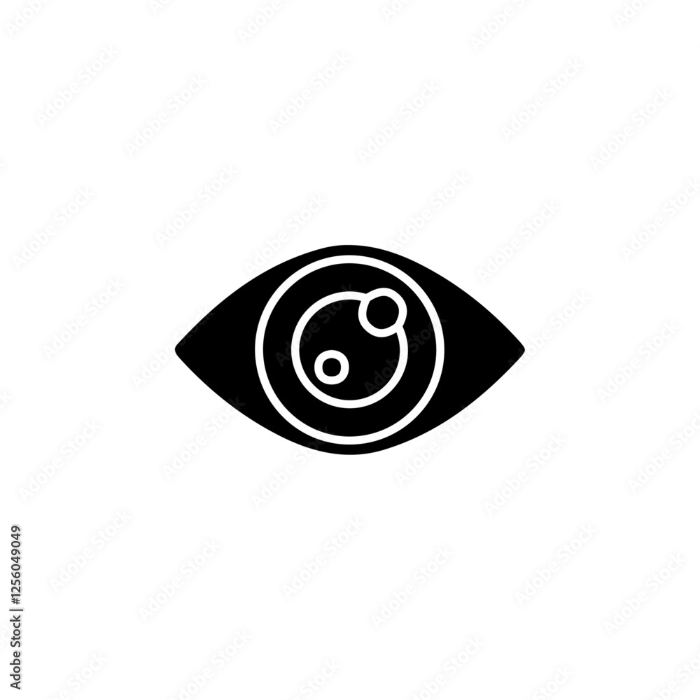 Obraz premium eye icon Flat symbol set outline