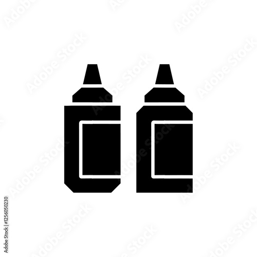 ketchup icon Flat symbol set outline