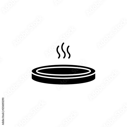 onsen icon Flat symbol set outline