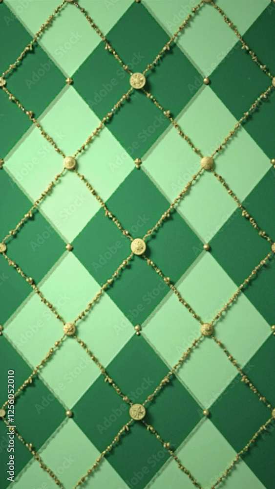 Elegant Green Argyle Pattern Background: Versatile Design for Branding, Marketing, and Digital Media Projects Elegant Green Argyle Pattern Background: Versatile Design for Branding, Marketing, and Digital Media Projects